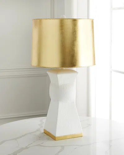 Old World Design Haven Gesso Lamp In Gold
