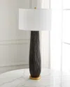 Old World Design Heritage Buffet Lamp With Golden Accents In Black