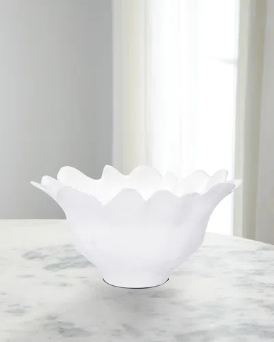 Old World Design Hibbs 22" Washed Oval Decorative Object In White