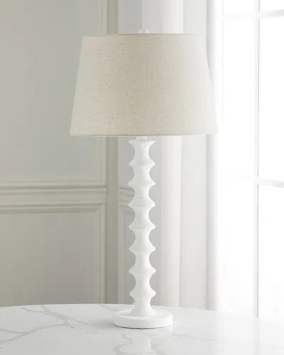 Old World Design Jocelyn White Gesso Table Lamp - 30"