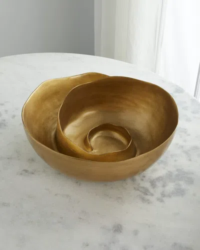 Old World Design Knox Decorative Swirl Bowl In Gold