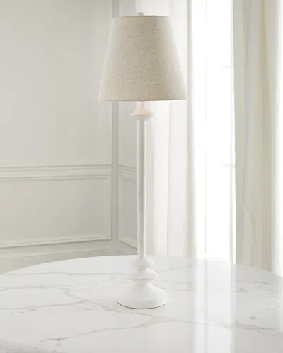 Old World Design Leia White Gesso Buffet Lamp