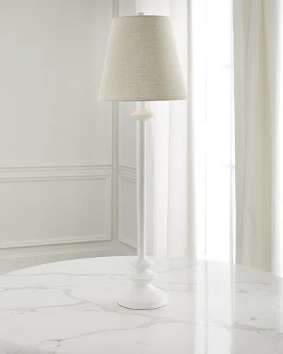 Old World Design Leia White Gesso Buffet Lamp In Neutral