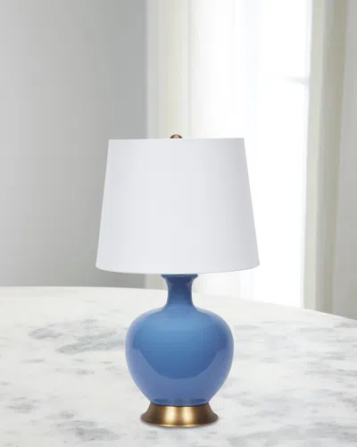 Old World Design Lila 18" Table Lamp In Blue