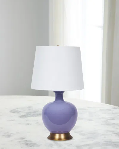 Old World Design Lila 18" Table Lamp In Purple