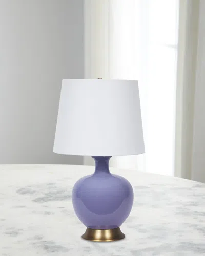 Old World Design Lila 18" Table Lamp In Purple