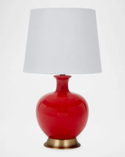 Old World Design Lila 19" Table Lamp In Red