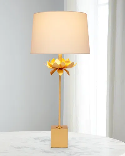 Old World Design Mallory Gold Leaf Buffet Lamp With Linen Shade