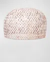 Old World Design Marley Woven Water Hyacinth Chandelier In White