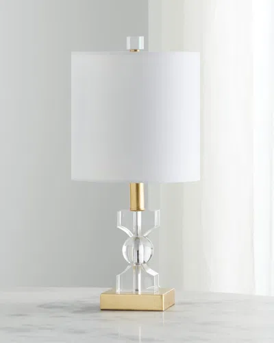 Old World Design Mini Crystal Kingston Lamp In White