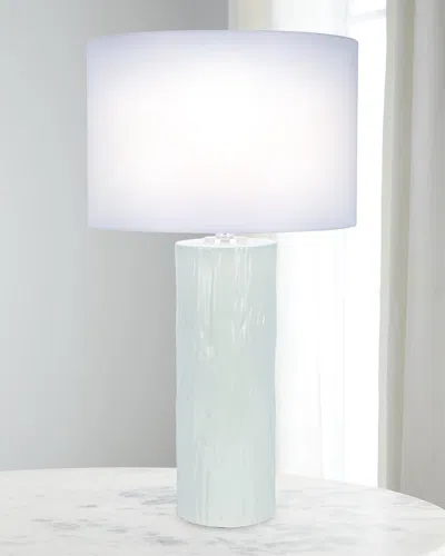 Old World Design Mint Green Ceramic Timber Lamp