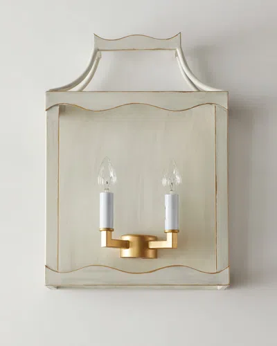 Old World Design Miriam Metal Wall Sconce In White