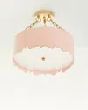 Old World Design Mollie Pendant With Gold Accents In Blush