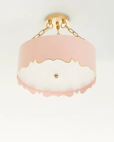 Old World Design Mollie Pendant With Gold Accents In Blush