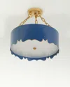 Old World Design Mollie Pendant With Gold Accents In Navy