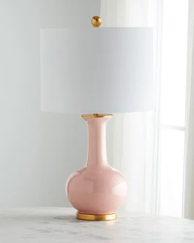 Old World Design Nela Ceramic Table Lamp In Blush