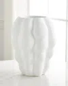 Old World Design Otto Gesso Finished Vase In White