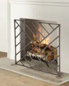 Old World Design Palmetto Fire Screen In Gray