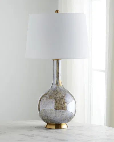 Old World Design Rennie Hand-blown Antiqued Glass Lamp In White