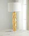 Old World Design Stanton Wave 37" Gold Leaf Buffet Lamp In Gold