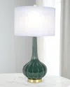 Old World Design Stella Ceramic Table Lamp In Green