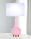 Old World Design Stella Ceramic Table Lamp In Pink