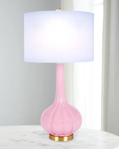 Old World Design Stella Ceramic Table Lamp In Pink