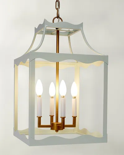 Old World Design Sylvie Lantern Chandelier In Light Blue