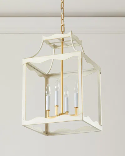 Old World Design Sylvie Lantern Chandelier In White