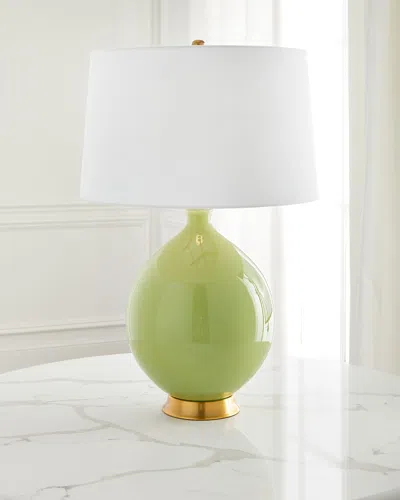 Old World Design Westin Large Round Lamp In Green