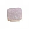 Ole Rhinestone Travel Pill Box In Sparkly Pink In Metallic