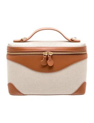 Pre-owned Oleada Canvas Top Handle Bag In Neutrals