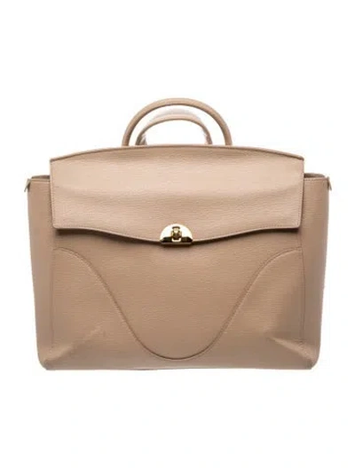 Pre-owned Oleada Leather Backpack In Neutral