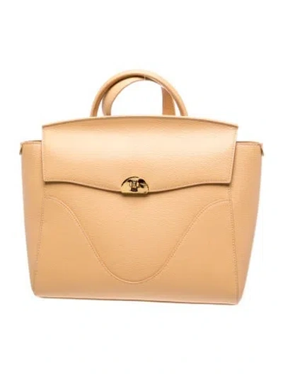Pre-owned Oleada Leather Backpack In Neutrals