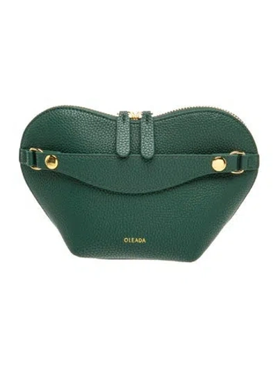 Pre-owned Oleada Leather Clutch In Green