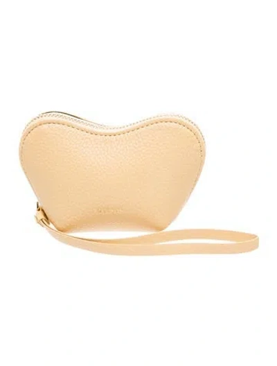 Pre-owned Oleada Leather Pouch In Neutrals/yellow