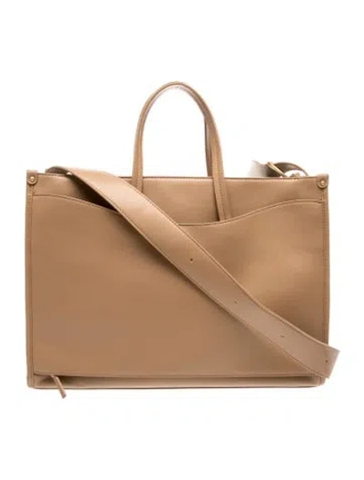 Pre-owned Oleada Leather Top Handle Bag In Neutral