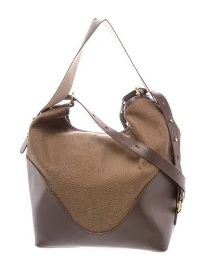 Pre-owned Oleada Leather Tote In Brown