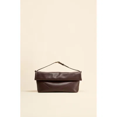 Oleada Marina Foldover Bag In Brown