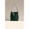 Oleada Official Marina Soft Bucket Bag In Green