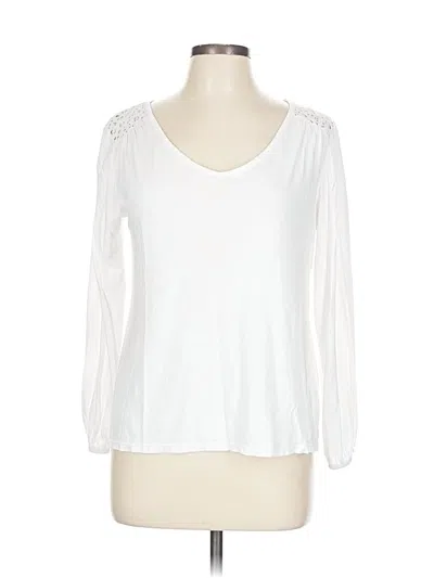 Pre-owned Oleg Cassini 3/4 Sleeve T-shirt In White