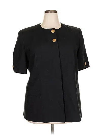 Pre-owned Oleg Cassini Blazer Jacket In Black