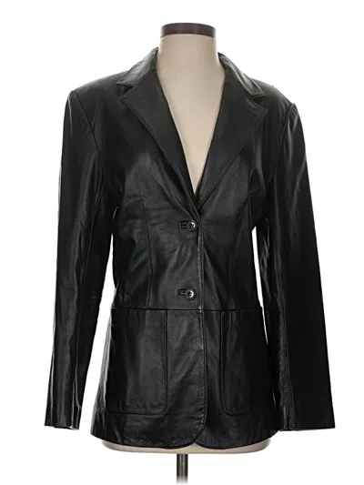 Pre-owned Oleg Cassini Blazer Jacket In Black
