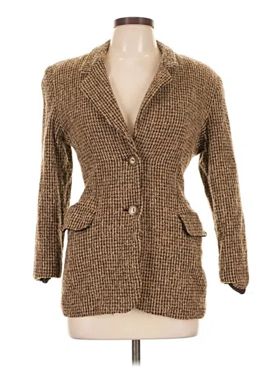Pre-owned Oleg Cassini Blazer Jacket In Brown