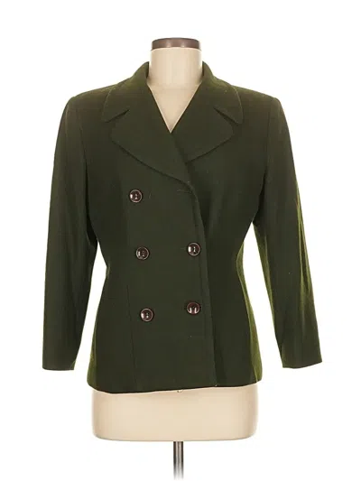 Pre-owned Oleg Cassini Blazer Jacket In Green