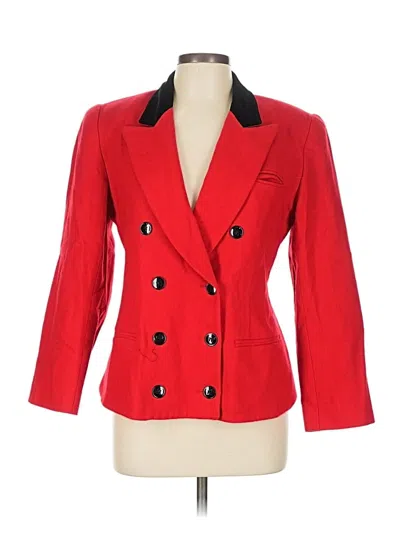 Pre-owned Oleg Cassini Blazer Jacket In Red