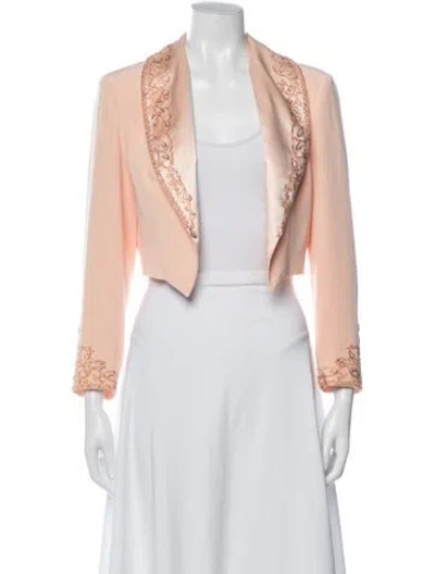 Pre-owned Oleg Cassini Bolero In Pink