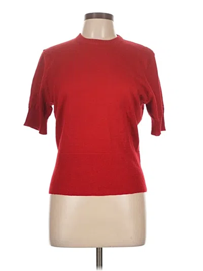 Pre-owned Oleg Cassini Cardigan Sweater In Red