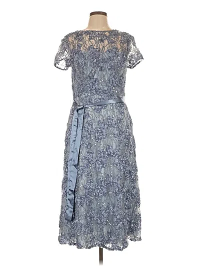 Pre-owned Oleg Cassini Casual Dress In Blue