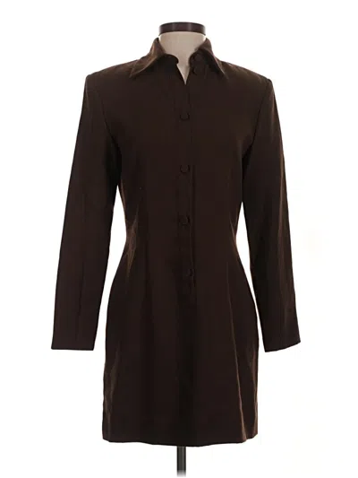 Pre-owned Oleg Cassini Casual Dress In Brown